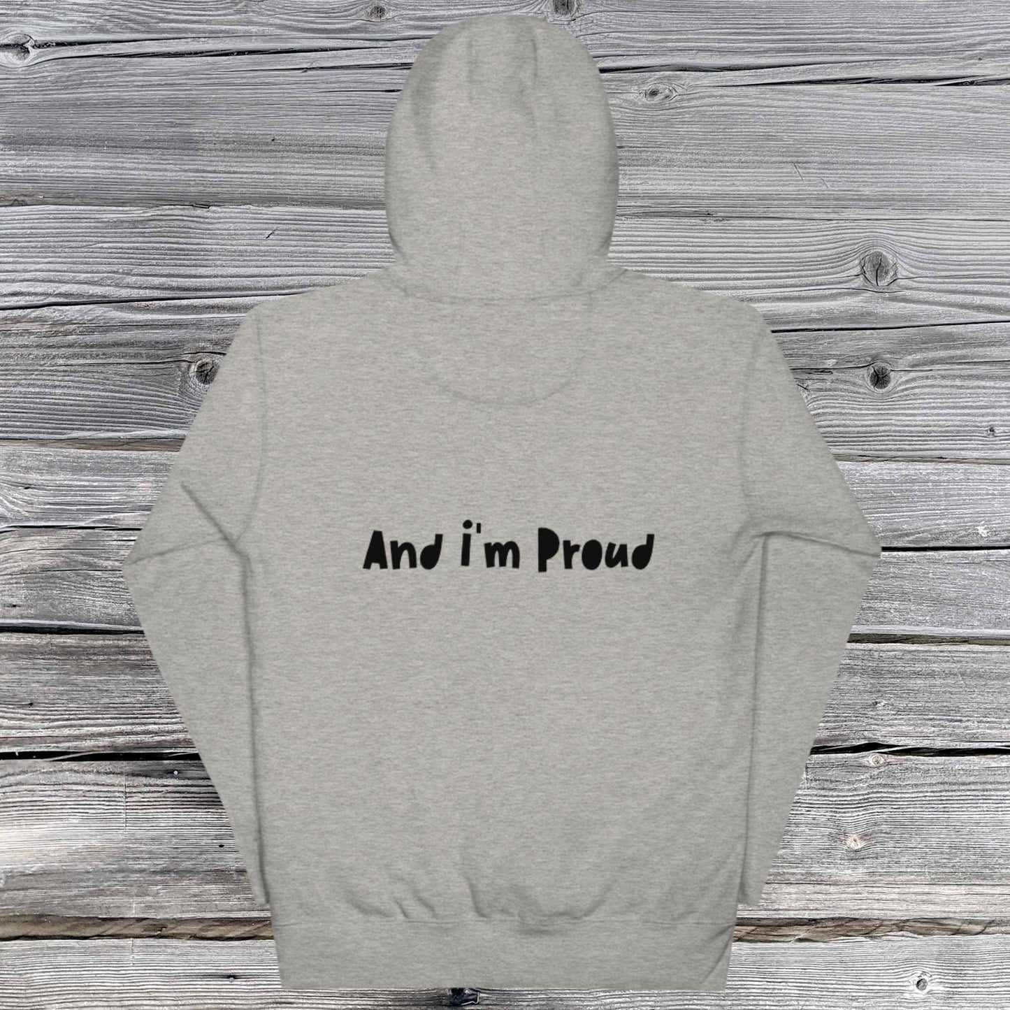 Front & Back Text Unisex Hoodie